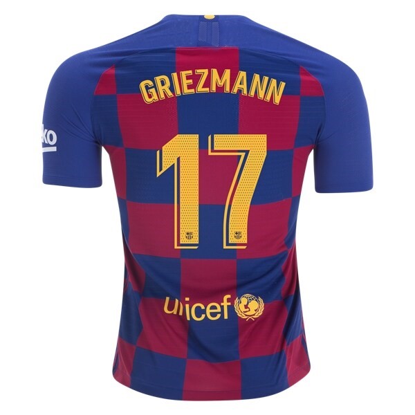 Camiseta Barcelona NO.17 Griezmann Replica Primera Ropa 2019/20 Azul Rojo